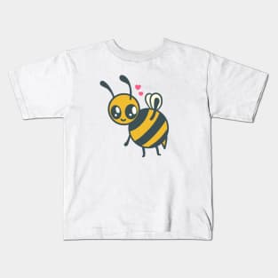 Cute Chubby Bee Drawing Illustration Kids T-Shirt